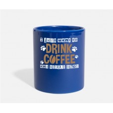 I Just Want To Drink Coffee And Rescue Dogs Royal Blue Mugs